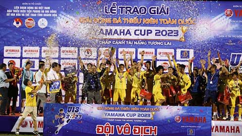 Đánh bại U13 Hà Tĩnh, U13 SLNA lần thứ 10 vô địch giải U13 Quốc gia 